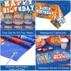 Chengu Dart Battle Birthday Party Decorations Supplies Include Gun Theme Backdrop,dart Tablecloth Balloons Kit Cups Plates Napkins Tableware Set for Kids Birthday Party Favor view 4