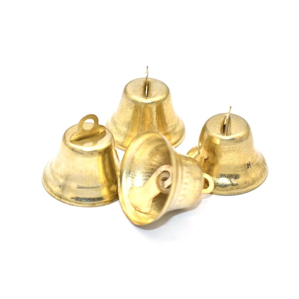 DUO ER 10pcs Gold Jingle Bell Metal Bell Pet Collar Bells Pendant Bell Christmas Ornament Bell Craft Supply for Christmas Decoration
