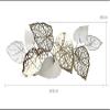 WANYE Creative Handmade Leaves Metal Flower Wall Art Decor, 3D Decorative Wall Art, Wall Plaque, Wall Sculptures, Multiple Layer Green Leaf Red Flower Metal Wall Art Decor Silver view 3