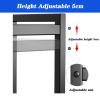 CGF- Microwave Oven Rack, Kitchen Shelf Counter Toaster Storage Stand Hight Adjustable Office Printer Work Station Racks with 6 Hooks view 4