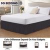 SGI Bedding 12 inch Drop Wraparound Bed Skirt Twin Size - No Lifting Required, Adjustable Easy Fit Elastic Strap, Classic Gathered Styling Dust Ruffle, Fade Resistant - Dark Grey view 2