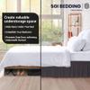 SGI Bedding 12 inch Drop Wraparound Bed Skirt Twin Size - No Lifting Required, Adjustable Easy Fit Elastic Strap, Classic Gathered Styling Dust Ruffle, Fade Resistant - Dark Grey view 4