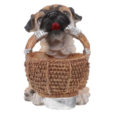 Cabilock 1pc Adorable Puppy Resin Key Holder Basket for Home Decor Chic Storage Container for Keys Items and More for Dog Holidays