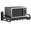 CGF- Expandable Wall Mounted Microwave Oven Rack Kitchen Countertop Storage Rack Utensils Tableware Storage Counter Oven/Toaster Bracket with 6 Hooks view 2