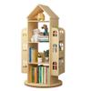 Bookcases Solid Wood Children's Bookshelf Pupils' Toy Storage Rack Children's Picture Book Rack rotatable Multi-Layer view 1