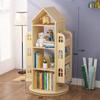 Bookcases Solid Wood Children's Bookshelf Pupils' Toy Storage Rack Children's Picture Book Rack rotatable Multi-Layer view 3