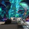 Aidatain Mysterious Mushroom Jungle Tapestry Extra Large 108" 90" Fantasy Firefly Tree Fairytale Game Landscape Aesthetics Wall Hanging Art Flannel Tapestries for Man Bedroom Living Room GTWHAT1264 view 1