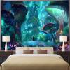 Aidatain Mysterious Mushroom Jungle Tapestry Extra Large 108" 90" Fantasy Firefly Tree Fairytale Game Landscape Aesthetics Wall Hanging Art Flannel Tapestries for Man Bedroom Living Room GTWHAT1264 view 2