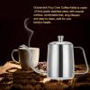 350ml Small Coffee Pot, Gooseneck Pour Over Coffee Kettle, Stainless Steel Long Narrow Spout Manual Coffee Kettle with Cover for Home Coffee Use(Silver) view 3