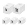 iwillink 1-Port RJ45 Keystone Surface Mount Outlet Box, White, 5-Pack view 1
