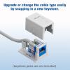iwillink 1-Port RJ45 Keystone Surface Mount Outlet Box, White, 5-Pack view 4
