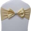Chair Sash Bow Spandex Chair Sashes Bows Tied for Wedding Chairs Decorations Chair Sashes Cover for Anniversary Party Ceremony Special Events Decoration (Champagne, Pack of 20) view 1