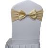 Chair Sash Bow Spandex Chair Sashes Bows Tied for Wedding Chairs Decorations Chair Sashes Cover for Anniversary Party Ceremony Special Events Decoration (Champagne, Pack of 20) view 2