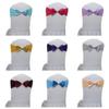 Chair Sash Bow Spandex Chair Sashes Bows Tied for Wedding Chairs Decorations Chair Sashes Cover for Anniversary Party Ceremony Special Events Decoration (Champagne, Pack of 20) view 4