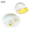 1pc Useful Two Eggs Microwave Omelet Cooker Pan Easy Egg Cooking Small Kitchen Appliances view 3