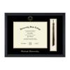 Framerly - Oakland University 11" w x 8.5" h Tassel Diploma Frame - Fits a bachelor's, master's and phd - Gold Embossed Tassel & Cord Diploma Frame - Black Moulding with Black and Gold Matting view 1