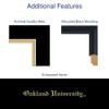 Framerly - Oakland University 11" w x 8.5" h Tassel Diploma Frame - Fits a bachelor's, master's and phd - Gold Embossed Tassel & Cord Diploma Frame - Black Moulding with Black and Gold Matting view 4