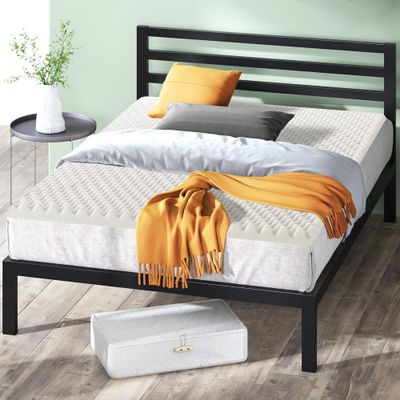 Treaton, 2-Inch Convoluted High Density Foam Mattress Topper, CertiPUR-US Certified for Superior Comfort and Support, Twin, Green