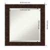 Amanti Art Bronze Wall Mirror 24x20 William Mottled Bronze Narrow Rectangle Bathroom Mirror for Wall Decor Living Room, Small Casual Frame, Hangs Horizonally and Vertically, Bathroom Decor, Beveled view 4