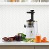 Omega Juicer Cold Press 365 Vertical 65 RPM Slow Masticating Compact Extractor for Fruits and Vegetables with 3 Stage Auger & BPA-Free Container, 150-Watts, White view 3