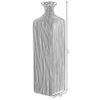 11.5 inch Tall Grey Striped Square Table Centerpiece Flower Vase Modern Home Decor Accent Stylish Elegant Ornamental Accessory Floral Arrangement Holder Living Room Dining Room Kitchen Decoration view 4