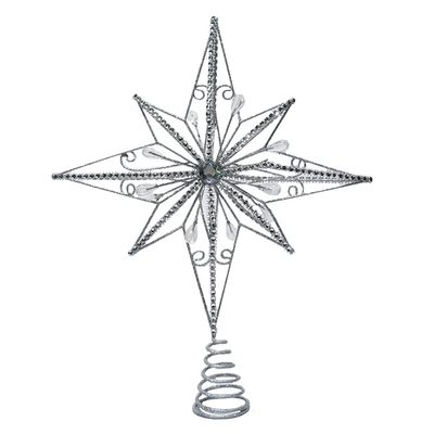 16" Silver Star Tree Topper