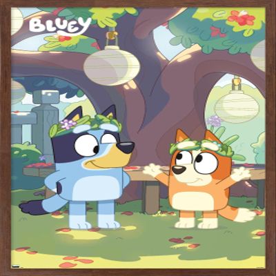 Bluey - Duo Wall Poster, 22.4L" x 14.7W", Mahogany Framed Version
