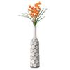 Decorative Contemporary Floor Vase White Carved Divot Bubble Design with Tall Neck, 26 Inch view 1