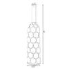 Decorative Contemporary Floor Vase White Carved Divot Bubble Design with Tall Neck, 26 Inch view 4