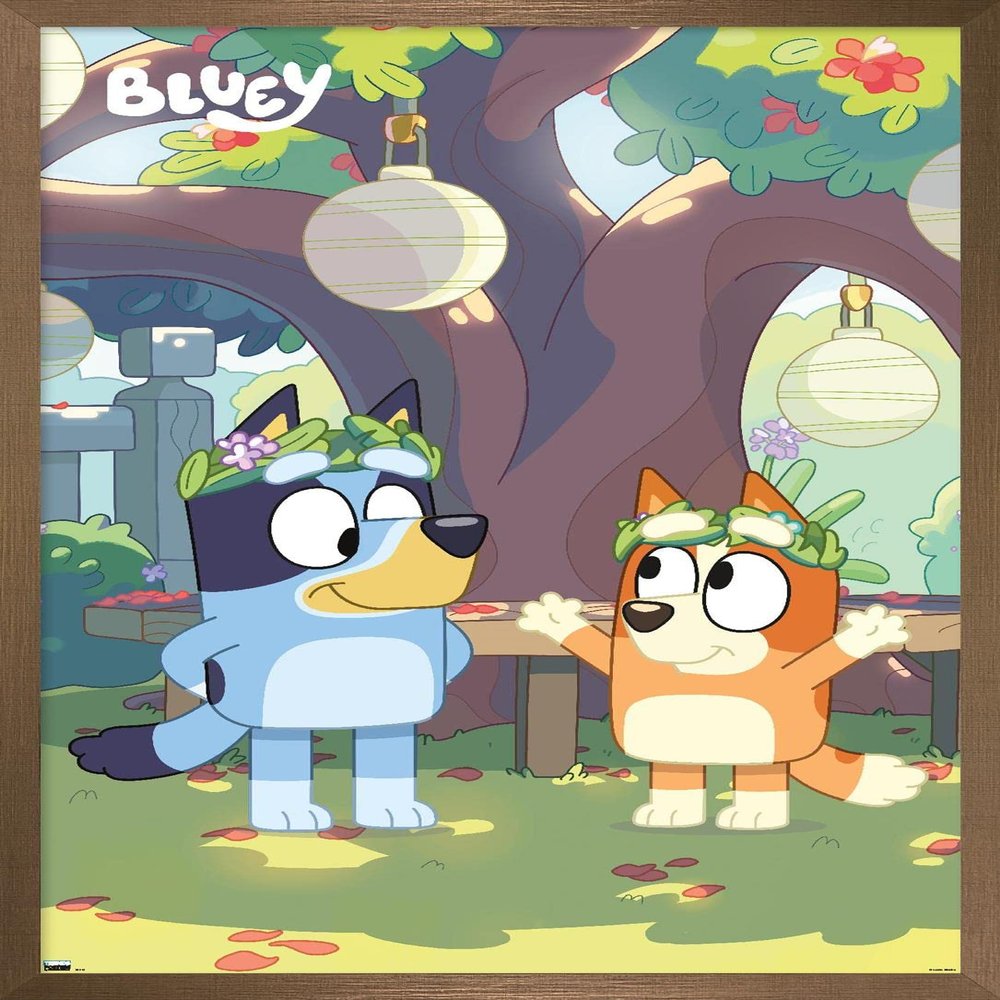 Bluey - Duo Wall Poster, 22.4L" x 14.7W", Bronze Framed Version