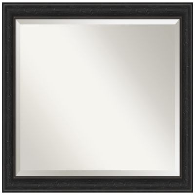 Amanti Art Black Wall Mirror 26x32 Shipwreck Black Narrow Rectangle Bathroom Mirror for Wall Decor Living Room, Large Country Rustic Frame, Hangs Horizonally and Vertically, Bathroom Decor, Beveled