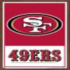 NFL San Francisco 49ers - Logo 21 Wall Poster, 34L" x 22.4W", Mahogany Framed Version view 1
