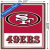 NFL San Francisco 49ers - Logo 21 Wall Poster, 34L" x 22.4W", Mahogany Framed Version view 3