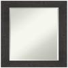 Amanti Art Brown Wall Mirror 29x23 Rustic Plank Espresso Rectangle Bathroom Mirror for Wall Decor Living Room, Medium Country Rustic Frame, Hangs Horizonally and Vertically, Bathroom Decor, Beveled view 1