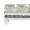 Deco 79 Wood Pillar 5 Plate Candle Holder with Mirrored Accents, 20" x 4" x 7", Silver view 4