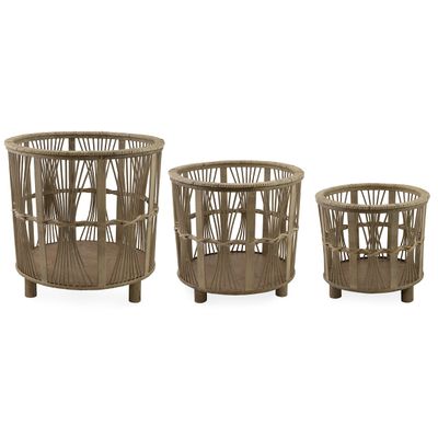 Boston International Woven Nesting Baskets, Set of 3, Natural