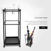 GAXQFEI Metal Square Umbrella Stand for Walking Sticks, with Drip Tray / 2 Hooks, for Home Corridor view 4