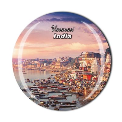 Varanasi India Fridge Magnet Crystal Tourist Souvenir Gift Collection Refrigerator Magnetic Sticker