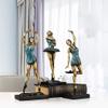 Sculpture Tabletop Statue Ballerina Handmade Statue Sculpture Home Decoration Living Room Decoration Decoration 3 Piece Set Art Figurines Crafts view 2