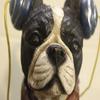 HongLianRiven Sculpture Tabletop Statue Decorative Cool Dog Statue Animal Sculpture French Bulldog Crafts Model Puppy Statuette Few Sentences Decoration Gifts view 4