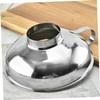 Yardwe 2pcs Mayonnaise Funnel Pickle Strainer Kitchen Canning Funnel Metal Wide Mouth Mini Watering Can Mini Food Glass Liquid Small Tools Stainless Steel view 4