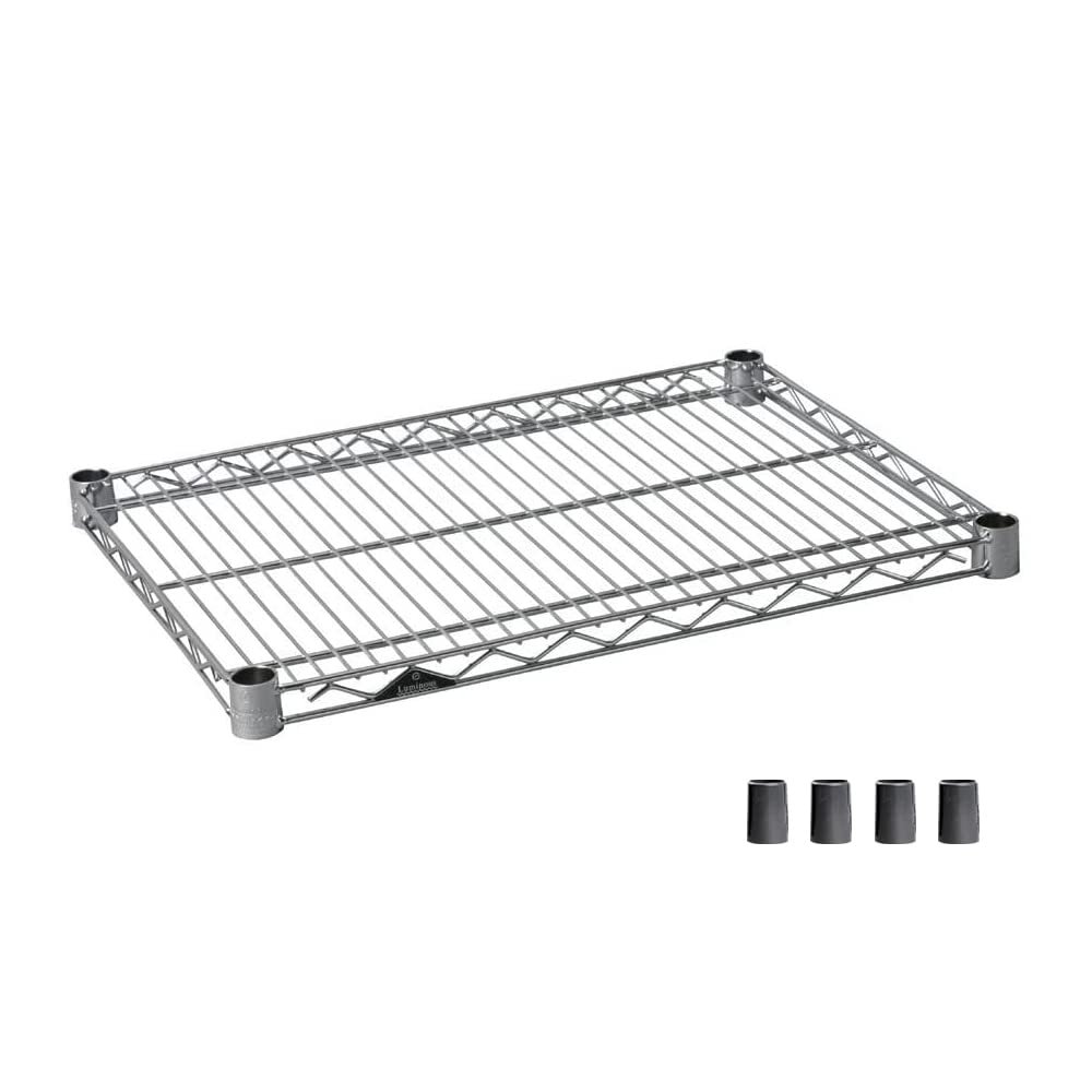 Luminous SHL6035SL Parts for Pole Diameter 1.0 inch (25 mm), Shelf Board Steel Shelf (Load Capacity 550 kg), Wire Depth Direction, 1 Piece (with Sleeves), Width 24.0 x Depth 14.0 inches (61 x 35.5 cm)