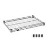 Luminous SHL6035SL Parts for Pole Diameter 1.0 inch (25 mm), Shelf Board Steel Shelf (Load Capacity 550 kg), Wire Depth Direction, 1 Piece (with Sleeves), Width 24.0 x Depth 14.0 inches (61 x 35.5 cm) view 1