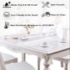 HQYG Custom 1.5mm Thick 72x90 Inch Clear Desk Cover, PVC Pad Protector, Vinyl Table Cover for Writing Desk view 2