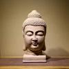 HongLianRiven Sculpture Tabletop Statue Buddha Bust Sculpture Buddha Head Statue Home Decoration Ornaments Outdoor Garden Resin Antique Zen Religious Supplies Figurines Gifts view 2