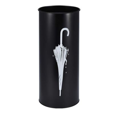 GAXQFEI Umbrella Stand Umbrella Storage, Single Household Round Iron, for Walking Sticks, with Collecting Tray/Hook