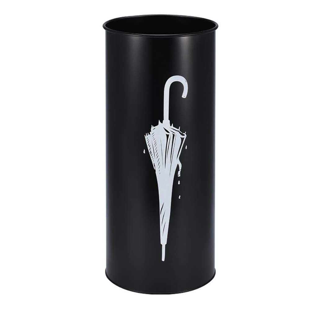 GAXQFEI Umbrella Stand Umbrella Storage, Single Household Round Iron, for Walking Sticks, with Collecting Tray/Hook