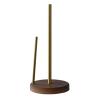 LIU- Paper Towel Holder Kitchen Countertop Standing One-handed Easy Tear Roll Paper Dispenser Rustic Farmhouse Metal Paper Towel Holder with Walnut Base view 1