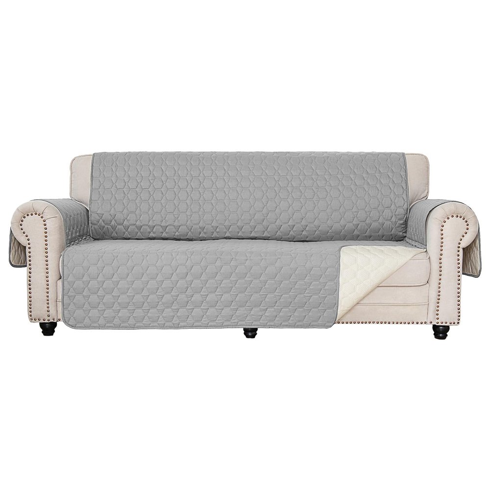 RBSC Home Sofa Slipovers Waterproof Sofa Covers for Dogs, Couch, Loveseat and Large Sofas (Light Gray, 78")