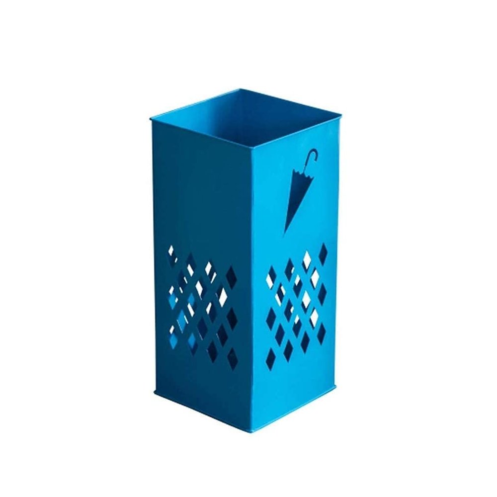 GAXQFEI Umbrella Stands Rack Umbrella Holder Organizer Hallway Entryway Indoor Decor Metal Square Blue Umbrella Rack Compatible with Home Office Holder Stand